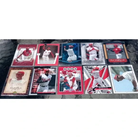Ken Griffey Jr. Cincinnati Reds 10 Baseball Cards - Picture 2 of 3